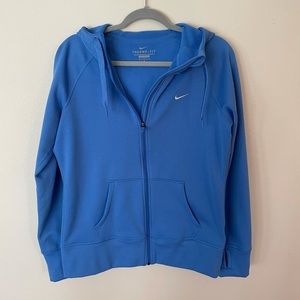 Light blue Nike full zip sweatshirt size medium